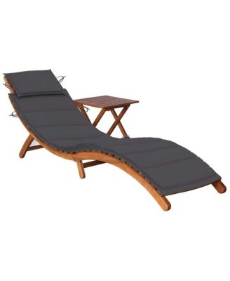 Table Natural wood Solid Acacia Sunlounger