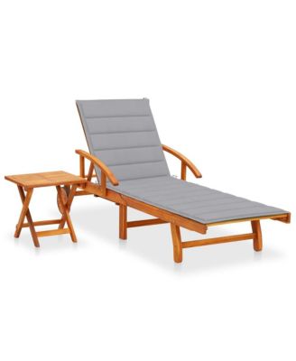 Table Acacia Wood Solid Sunlounger