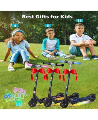Kids' Electric Scooter with LED Display, 150W High-Power Motor, Dual Brake System, Adjustable Height & Speed
