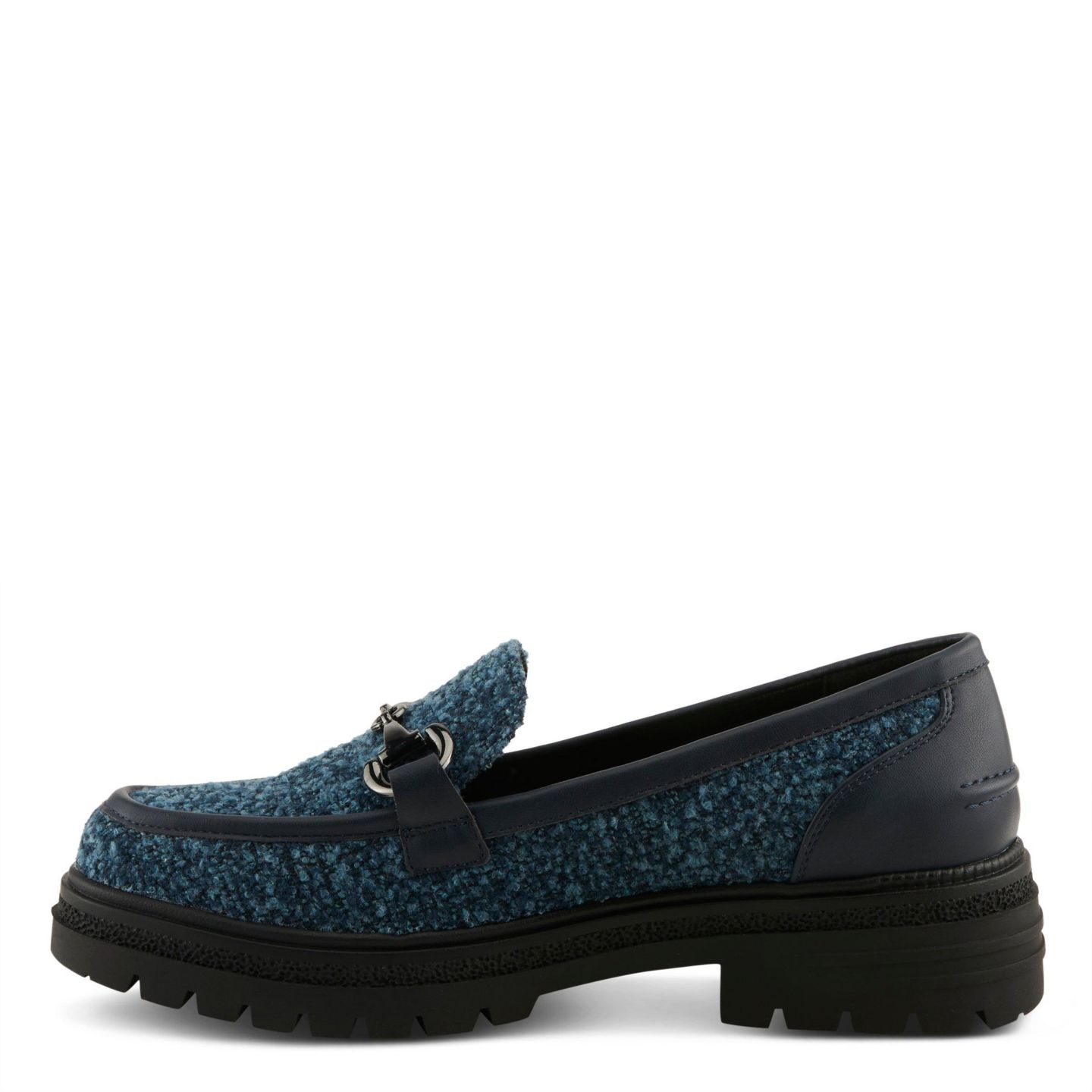 Женские туфли Patrizia Nacarri Slip-Ons with Chunky Rubber Lug Sole, цвет: Тёмно-синий — фото 4