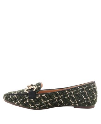 Women's KNITKNOT Boucle Loafers with Chain Accent