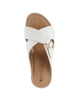 Rutha Women's Synthetic Leather Criss-Cross Slide with Sandal