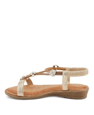 Charmer Women's Flat Sandal with Adjustable Strap