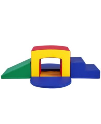 5-Piece Foam Toddler Climbing Playset with Ramp, Tunnel and Easy-Clean Design