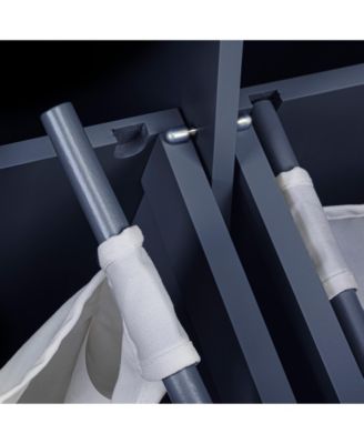 Tilt-out Cabinet Laundry Sorter with Shutter Front, Navy