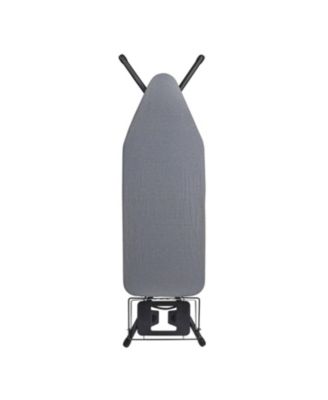 Wide Mega Ironing Board 4-Leg, Matte Black Frame, Grey Cover