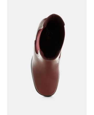 Womens Scuala Faux Leather Chelsea Boots