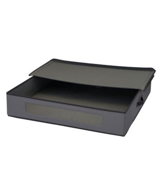 Wreath Storage Container, 30 Inch Wreath Storage Box with Handles, Gray