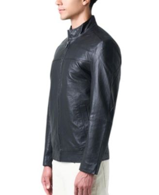 Men's Bosa leather jacket semi-loose fit