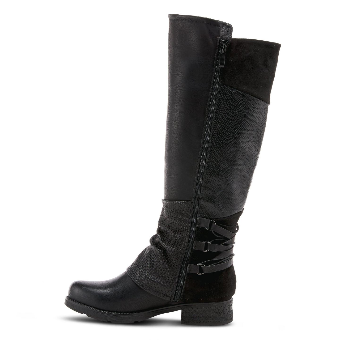 Женские ботинки Patrizia Maxie Back Lace Detail Faux Fur Lined Tall Boot, цвет: Чёрный — фото 2