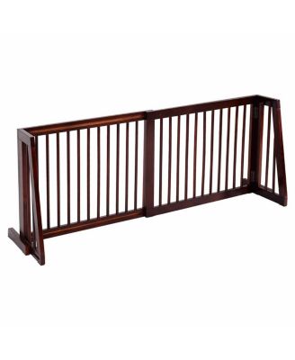 Folding Adjustable 3 Panel Wood Pet Dog Slide Gate Safety Fence