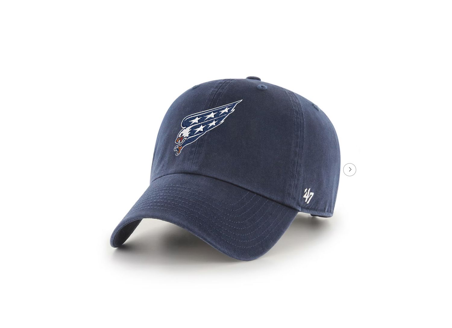 Men's Navy Washington Capitals Alternate Clean Up Adjustable Hat