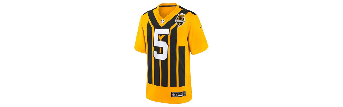 Мужской топ Nike Jalen Ramsey Gold Pittsburgh Steelers Alternate 1933 Throwback Game Jersey — фото 1