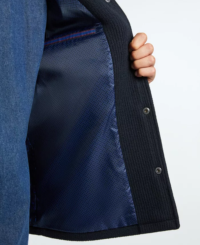 Men's Fully Lined Knit Shirt Jacket - thumbnail 5