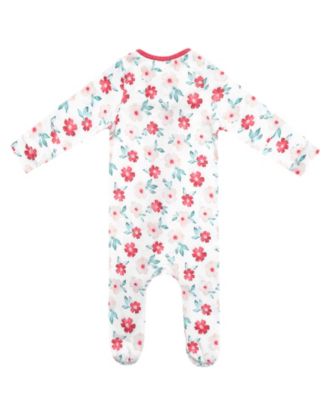 Baby Girls' Noel Printed Zip-Up Footed Pajamas