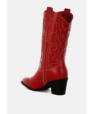 Womens Pakito Patchwork Detail Cowboy Boots