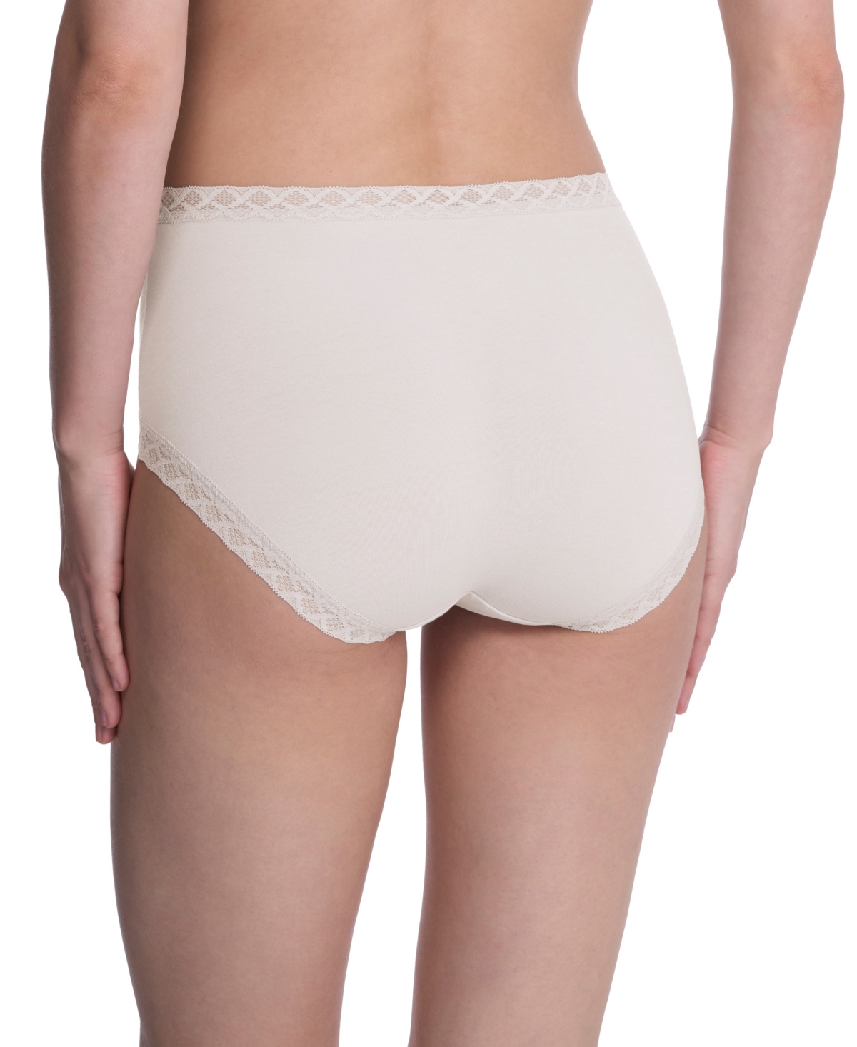 Natori Bliss Lace-Trim High Rise Cotton Brief 755058