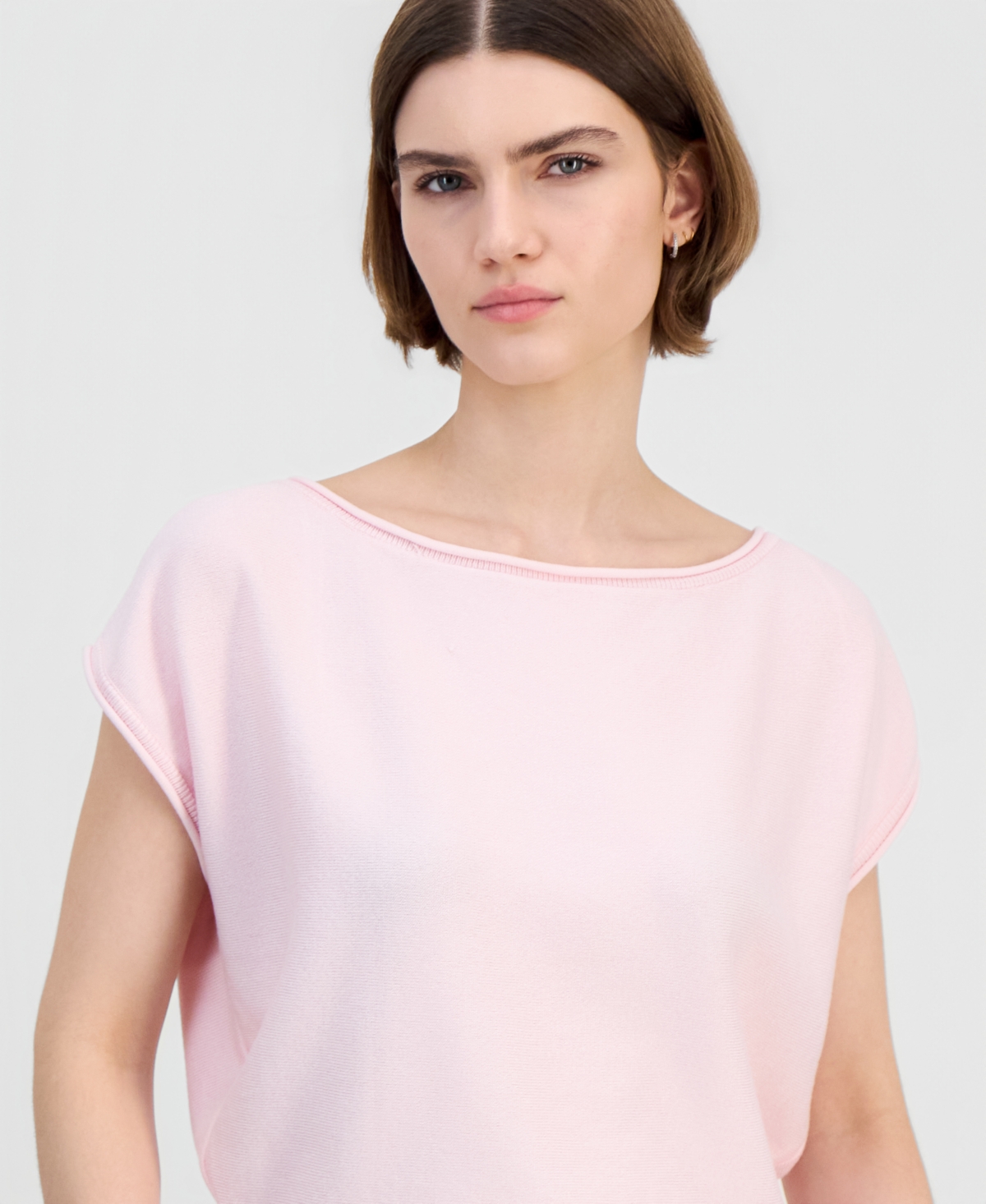 Ultra Flirt Juniors' Boat-Neck Cap-Sleeve Sweater