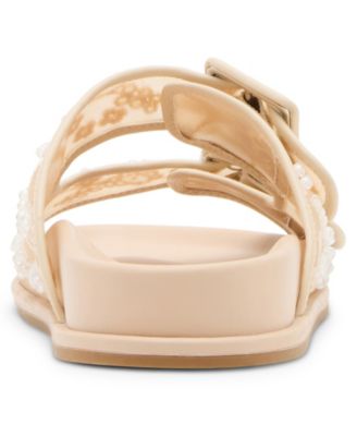 Women's Petunia Floral Mesh Footbed Round Toe Sandals