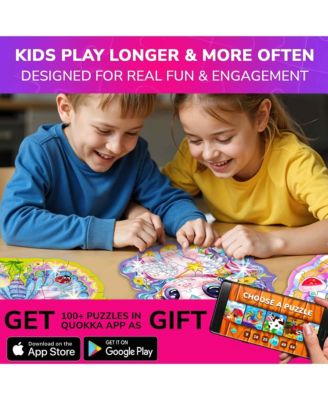 Shimmer Puzzles for Kids –  4-Pack Dragon, Rocket, Firetruck & Dinosaur Children's Game