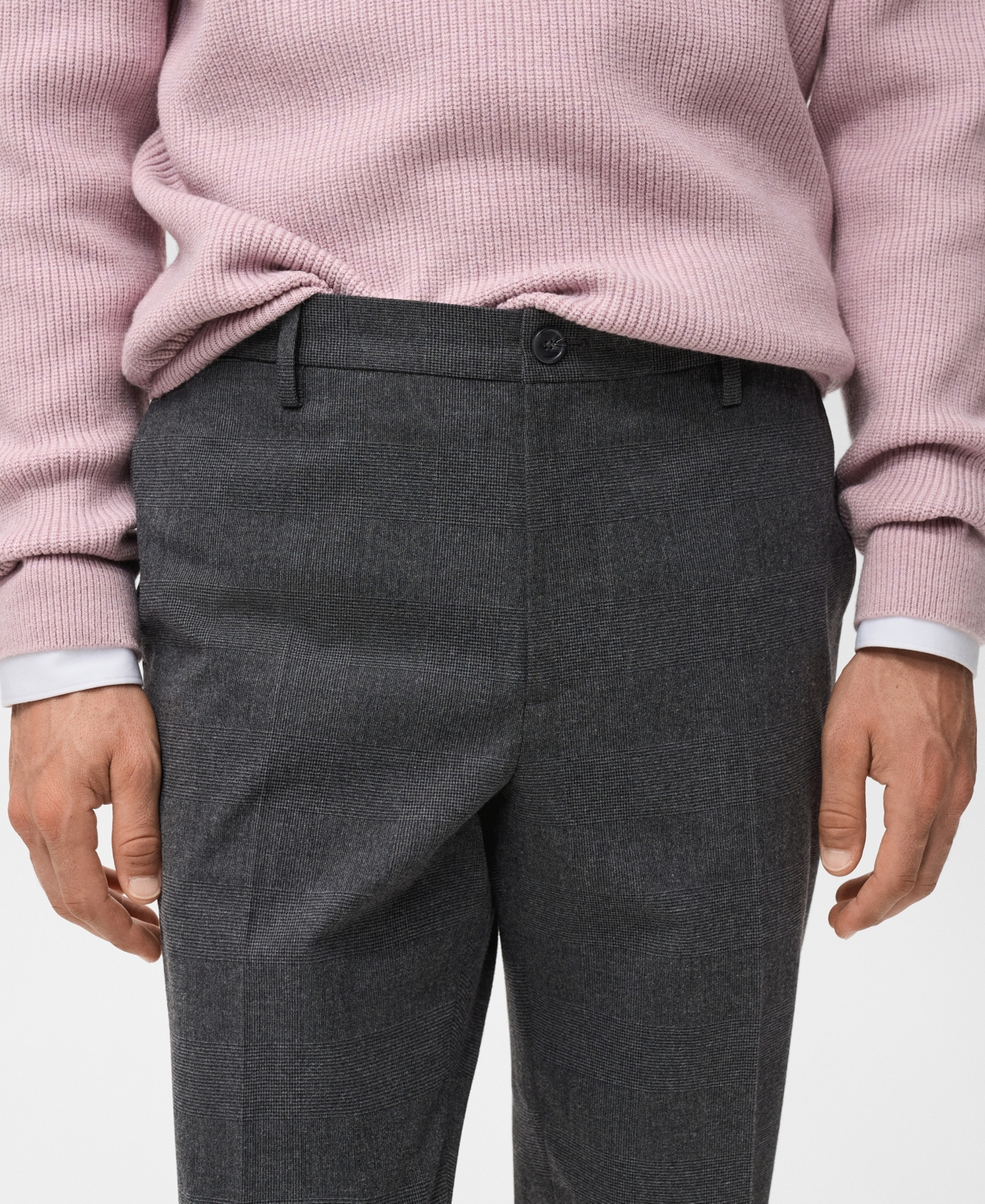 Mango Men's Regular-Fit Flannel Pants