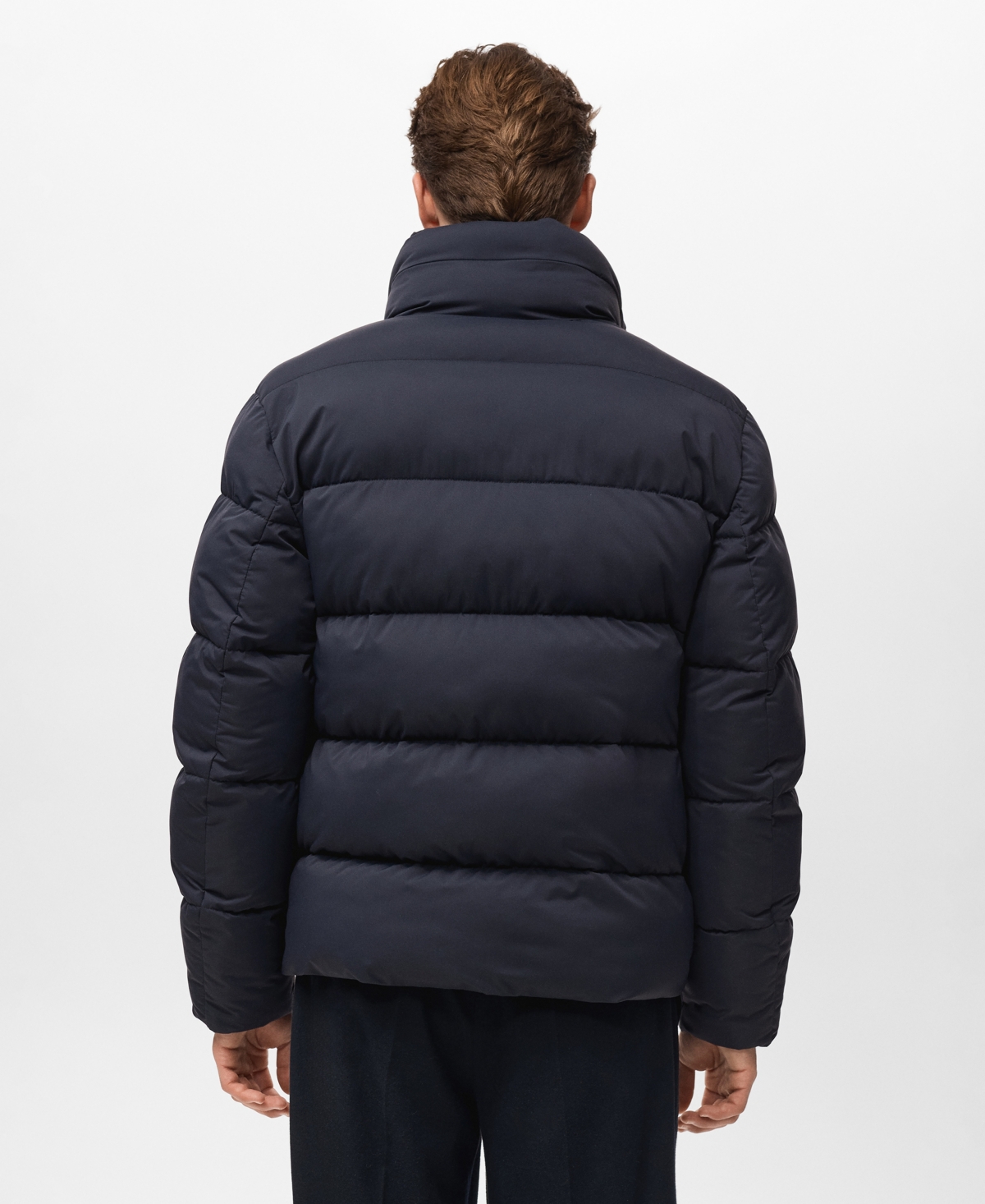 Mango Men's Short Puffer Water-Repellent Anorak