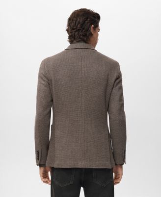 Men's Slim-Fit Micro-Houndstooth Jacket