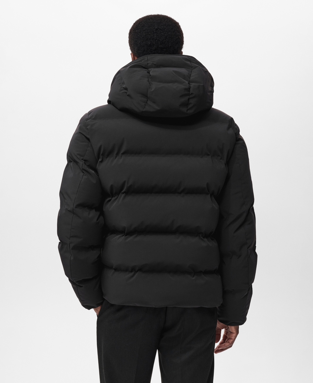 Mango Men's Waterproof Hood Puffer Coat