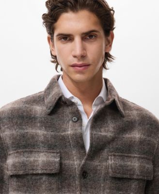 Men's Wool-Blend Check Jacket