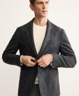 Men's Slim Fit Wool Blend Blazer