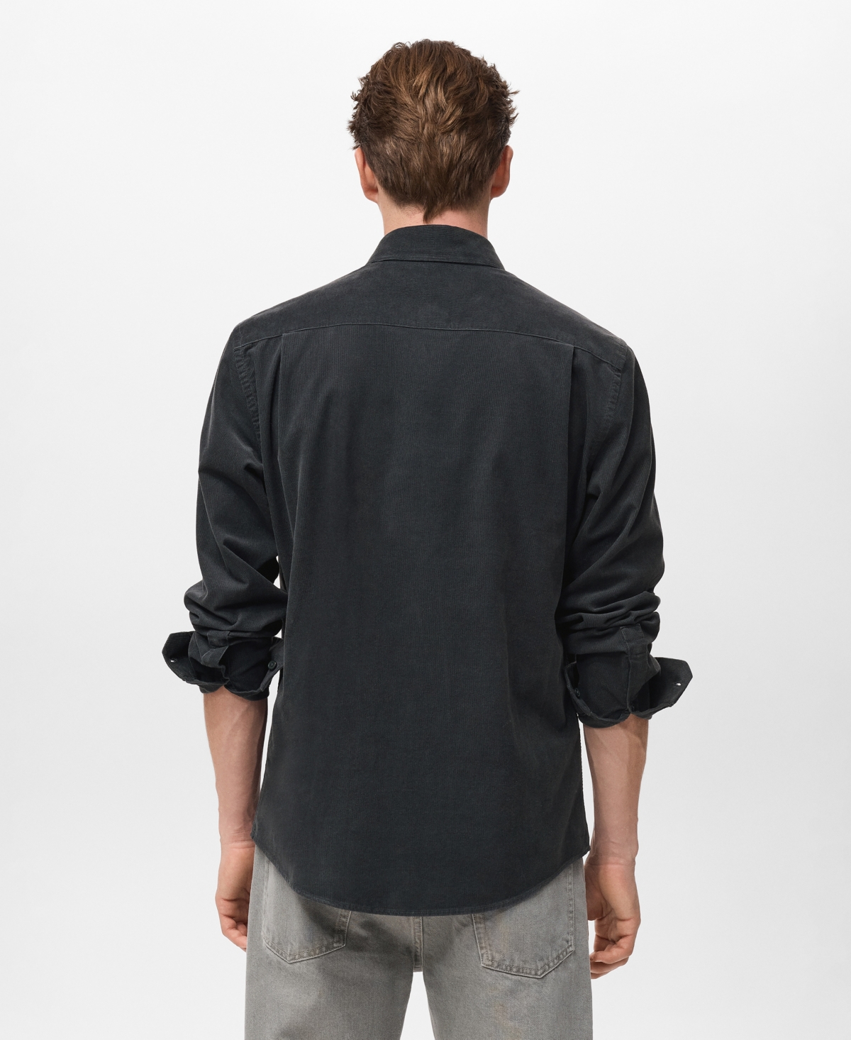 Mango Men's Classic-Fit Micro-Corduroy Shirt