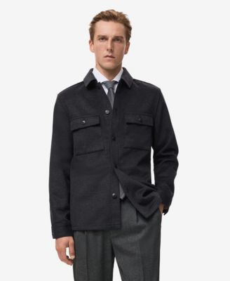 MANGO - Men's Wool-Blend Check Jacket