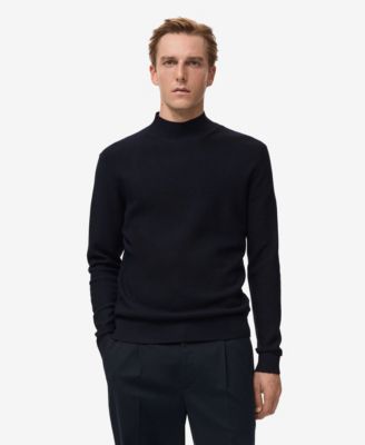 Men's Structured Perkins-Neck Sweater