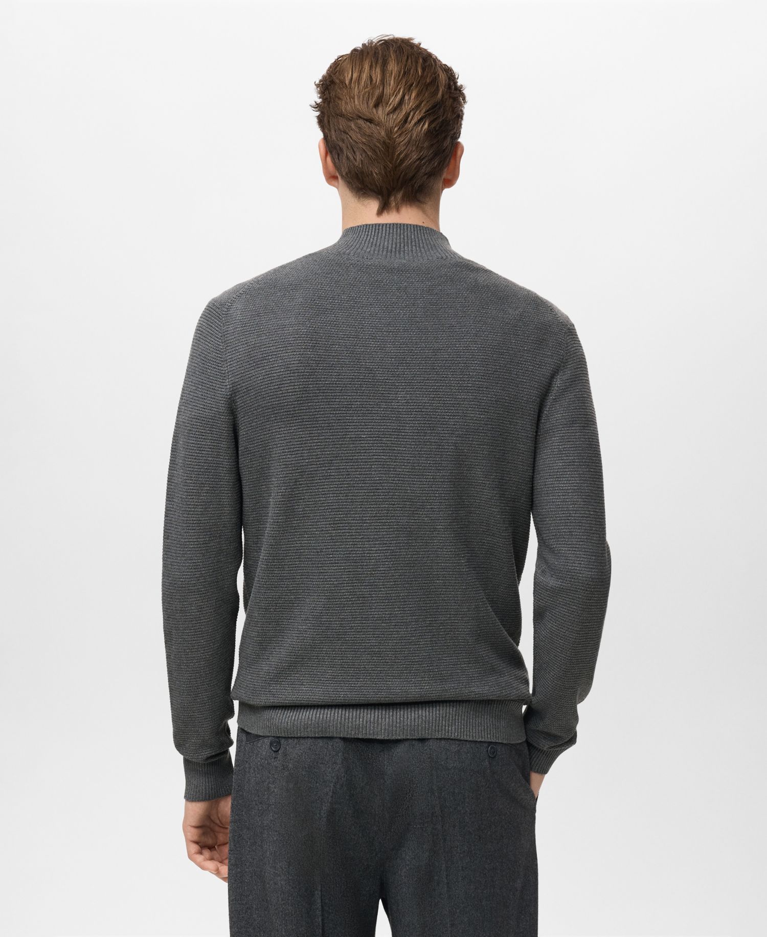 Men's Structured Perkins-Neck Sweater