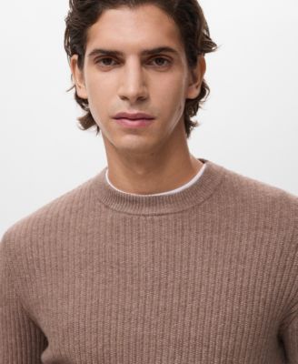 Men's Knitted Ribbed Sweater