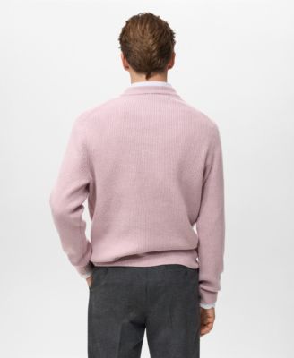 Men's Knitted Ribbed Sweater