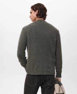 Men's Knitted Wool Blend Cardigan Sweater