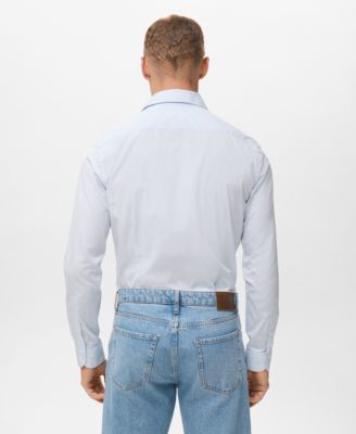 Men's Cotton Striped Slim-Fit Shirt