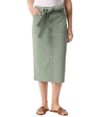 Gloria Vanderbilt - Juniors' Belted Maxi Skirt