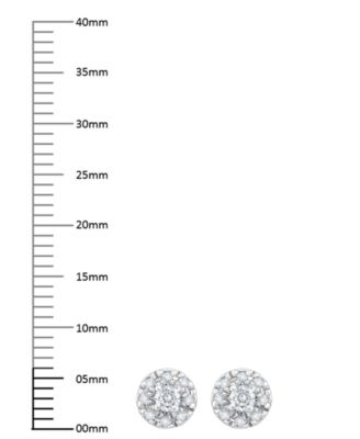 Diamond Round Shape Halo Stud Earrings (1/4 ct. t.w.) in 10k White Gold