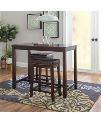 Claridge 3Pc Counter Set Brown