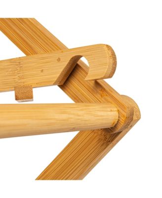 Bamboo Oversized Clothes Drying Folding Rack