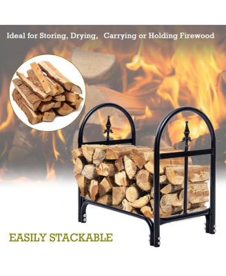 2 Feet Outdoor Heavy Duty Steel Firewood Storage Holder