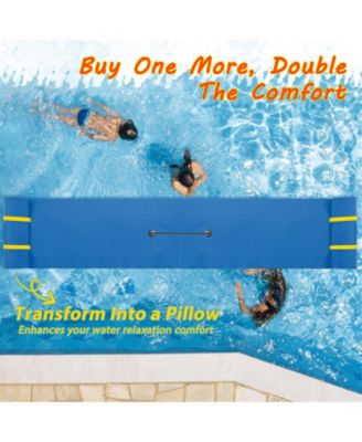 7 Inches x 2 Inches Water Mat with Safety Tether and Pillow Design for Lake and Pool