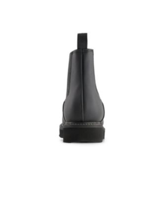 Men's Leather Chelsea Boots with Elastic Shaft