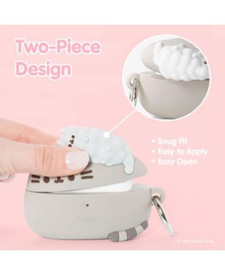 iFace x Pusheen The Cat Cute Compatible with Apple AirPods 3 Generation - Silicone Figure Protective Cover Includes Carabiner Clip Wireless Charging