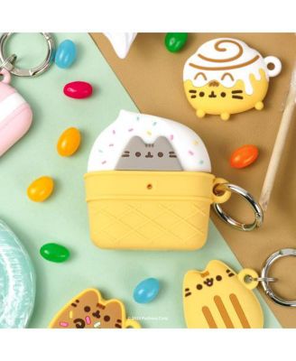 iFace x Pusheen The Cat Cute Compatible with Apple AirPods 3 Generation - Silicone Figure Protective Cover Includes Carabiner Clip Wireless Charging
