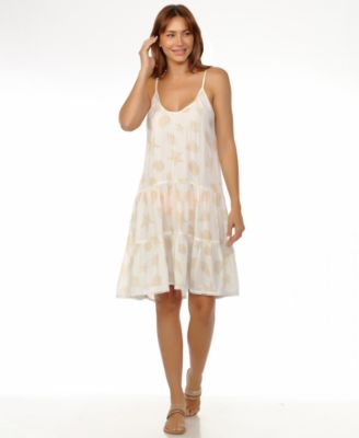 Raviya - Women's Spaghetti Strap Tiered Short Swim Dress