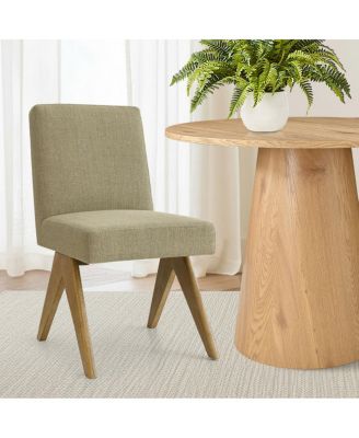 3-Piece Round Dining Table Set for 2, Small Kitchen Table with Rubberwood Legs and Upholstered Chairs for Apartment or Nook