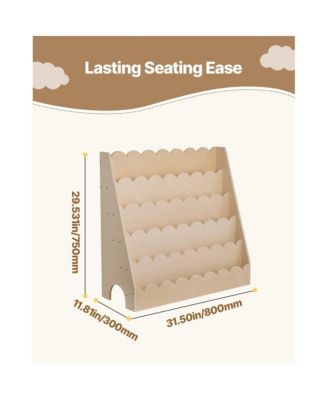 5-Tier Montessori Toddler Bookcase with Front-Facing Shelves